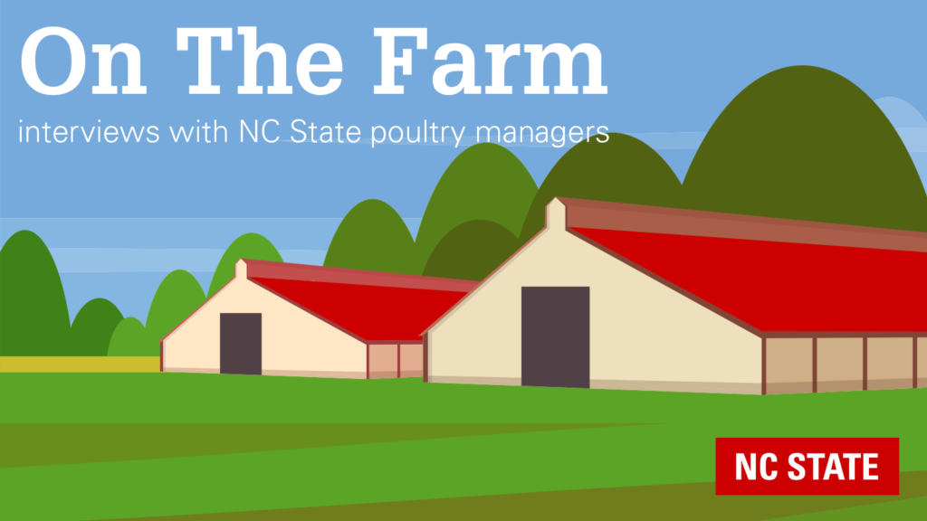On The Farm series graphic representing poultry houses