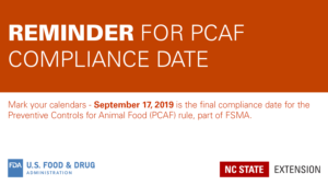 orange and white announcement of the upcoming compliance date