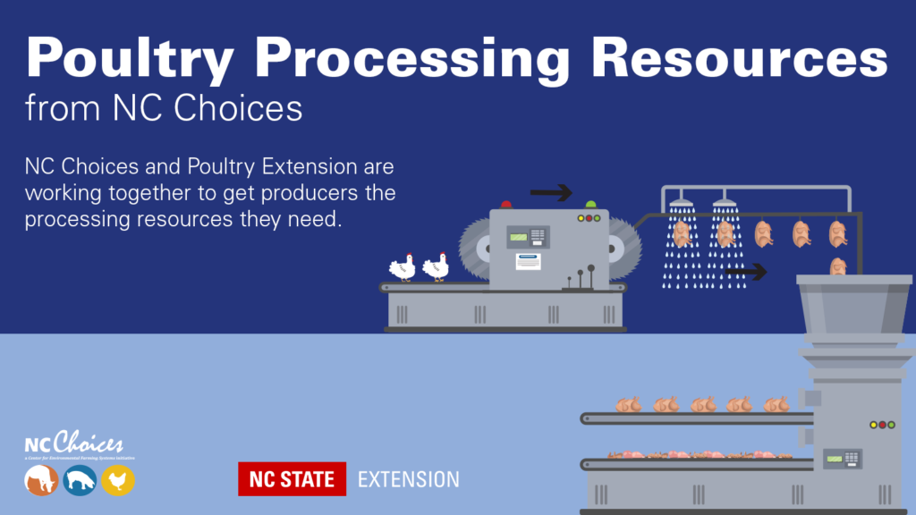 graphic with title text Poultry Processing Resources from NC Choices